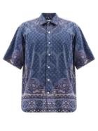 Matchesfashion.com Etro - Paisley-print Cotton-poplin Shirt - Mens - Navy