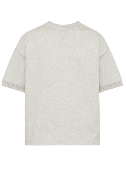 Matchesfashion.com Raey - Short Sleeved Cotton Sweatshirt - Mens - Grey