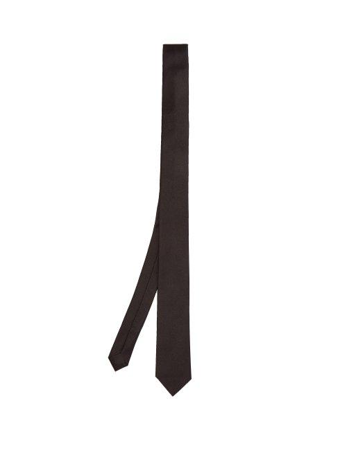 Matchesfashion.com Saint Laurent - Slim Silk Tie - Mens - Black