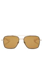Matchesfashion.com Dita Eyewear - Flight Seven Titanium And Acetate Sunglasses - Mens - Gold