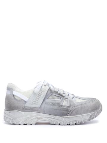 Matchesfashion.com Maison Margiela - Security Dirty Treatment Distressed Trainers - Mens - White