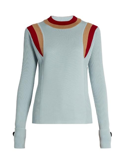 Marni Contrasting-knit Wool Sweater