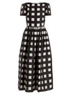 Christopher Kane Zip-hem Square-print Silk Dress