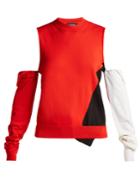 Calvin Klein 205w39nyc Deconstructed Round Neck Wool-blend Sweater
