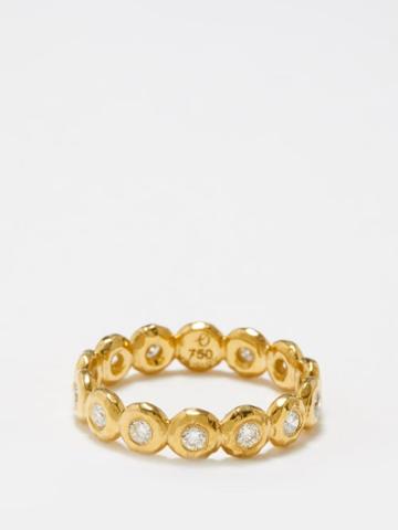Octavia Elizabeth - Nesting Gem Diamond & 18kt Gold Ring - Womens - Gold Multi
