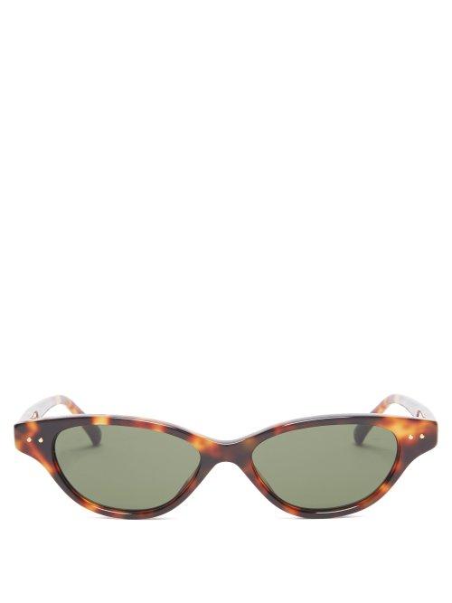 Matchesfashion.com Linda Farrow - Cat Eye Tortoiseshell Acetate Sunglasses - Womens - Tortoiseshell