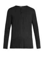 Helbers Long-sleeved Brushed-cotton Henley Top