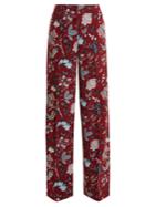 Diane Von Furstenberg Canton Floral-print Wide-leg Trousers