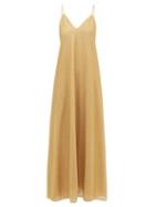 Matchesfashion.com Osree - Lumiere Lam Slip Dress - Womens - Gold