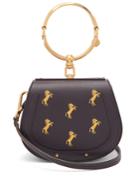Chloé Nile Horse-embroidered Leather Cross-body Bag