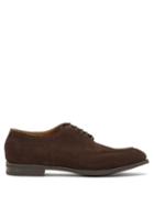 Mens Shoes Edward Green - Dover Suede Derby Shoes - Mens - Dark Brown