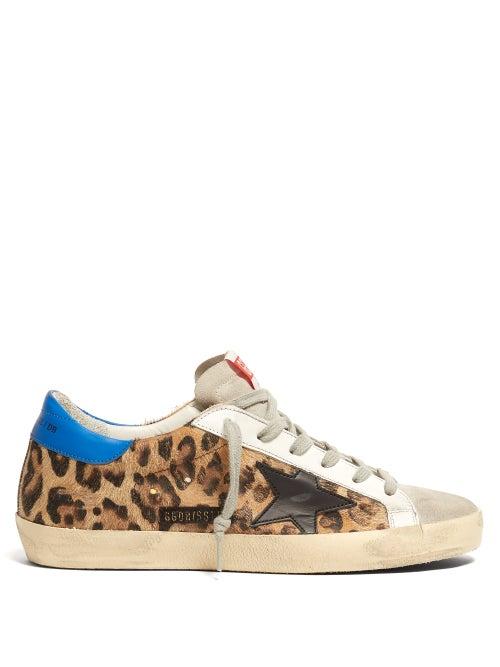 Matchesfashion.com Golden Goose - Superstar Leopard Print Low Top Calf Hair Trainers - Womens - Leopard