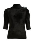 Matchesfashion.com Balenciaga - Logo Tab Chenille Sweater - Womens - Black