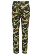 Matchesfashion.com Junya Watanabe - Camouflage Print Slim Leg Jeans - Mens - Green