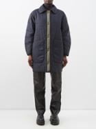 Marfa Stance - Signature Reversible Quilted Coat - Womens - Navy Multi