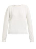Matchesfashion.com Rochas - Logo Appliqu Cotton Sweater - Womens - White