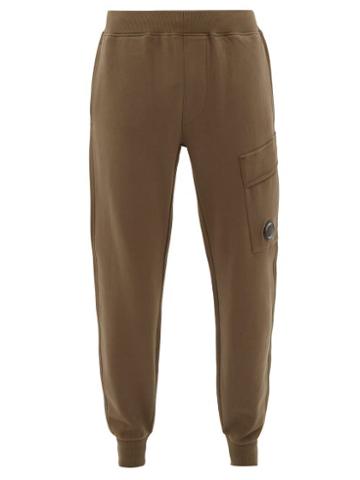 Matchesfashion.com C.p. Company - Lens Loopback Cotton Track Pants - Mens - Khaki