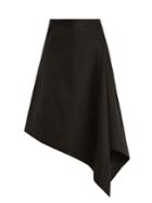 Palmer/harding Draped-front Cotton-twill Skirt