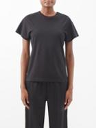 Toteme - Curved-seam Organic-cotton T-shirt - Womens - Black