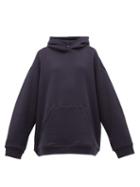 Matchesfashion.com Raey - Oversized Cotton Jersey Hooded Sweatshirt - Womens - Navy