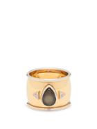 Matchesfashion.com Mukhi Sisters - Black Star Diamond & 18kt Gold Ring - Womens - Yellow Gold