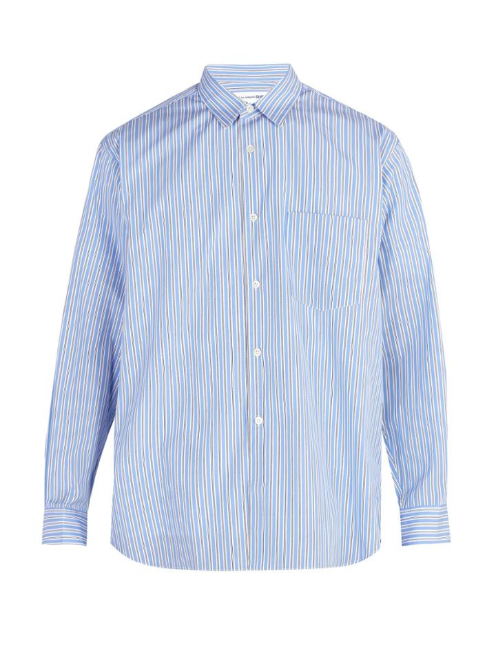Comme Des Garçons Shirt Forever Striped Cotton Shirt