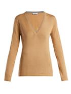Matchesfashion.com Gabriela Hearst - Lorenco Cashmere And Silk Blend Sweater - Womens - Camel