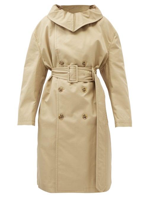 Matchesfashion.com Mm6 Maison Margiela - Convertible-collar Cotton-gabardine Trench Coat - Womens - Camel