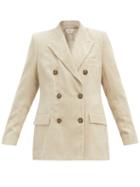 Matchesfashion.com Isabel Marant Toile - Daleyo Double-breasted Corduroy Blazer - Womens - Beige