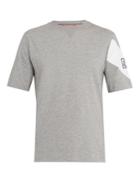 Moncler Gamme Bleu Contrast-sleeve Cotton-jersey T-shirt