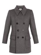 Connolly Point-collar Double-breasted Wool-blend Coat