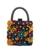 Matchesfashion.com Sanayi 313 - Flora Embellished Twill Box Clutch - Womens - Multi