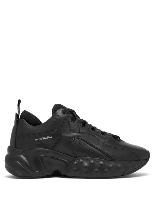 Matchesfashion.com Acne Studios - Rockaway Leather Trainers - Mens - Black