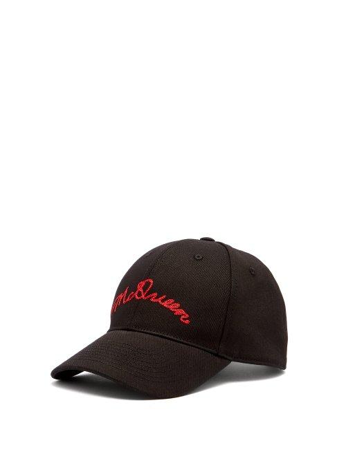 Matchesfashion.com Alexander Mcqueen - Embroidered Cotton Baseball Cap - Mens - Black