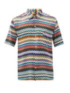 Matchesfashion.com Missoni - Zigzag-stripe Poplin Shirt - Mens - Multi