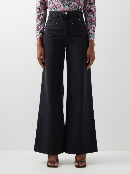 Isabel Marant - Lemony High-rise Wide-leg Jeans - Womens - Black