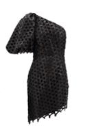Matchesfashion.com Aje - Motorcylette One-shoulder Sequinned Mini Dress - Womens - Black