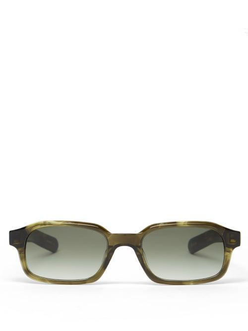 Matchesfashion.com Flatlist - Hanky Square Acetate Sunglasses - Mens - Khaki