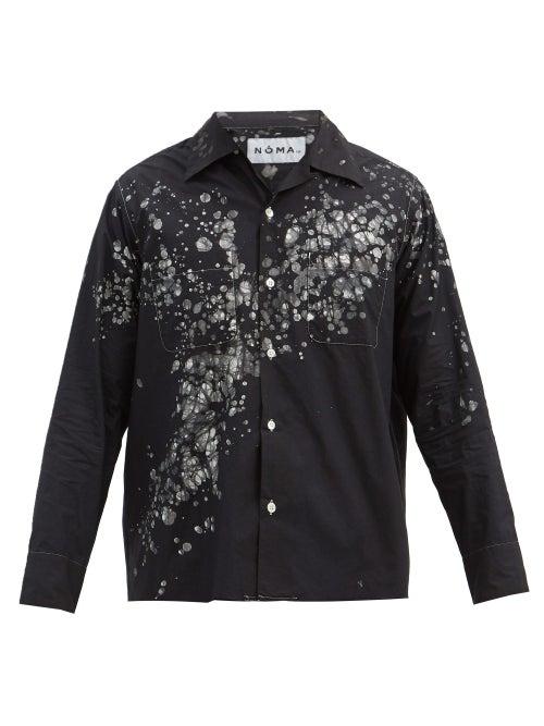 Matchesfashion.com Noma T.d. - Wax-resist Cotton-poplin Shirt - Mens - Black