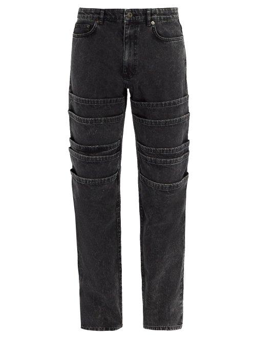 Matchesfashion.com Y/project - Mid Rise Tiered Jeans - Mens - Black