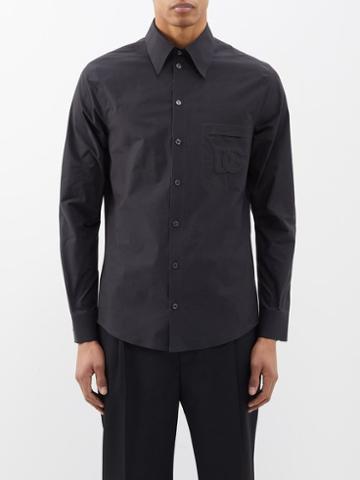 Dolce & Gabbana - Logo-embossed Cotton-blend Shirt - Mens - Black