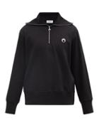 Marine Serre - Ecofuturist-print Cotton-jersey Sweatshirt - Mens - Black