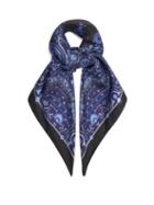 Matchesfashion.com Acne Studios - Paisley-print Silk-satin Scarf - Mens - Dark Blue