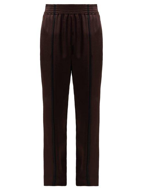 Matchesfashion.com Haider Ackermann - Kuiper Satin Trousers - Womens - Brown