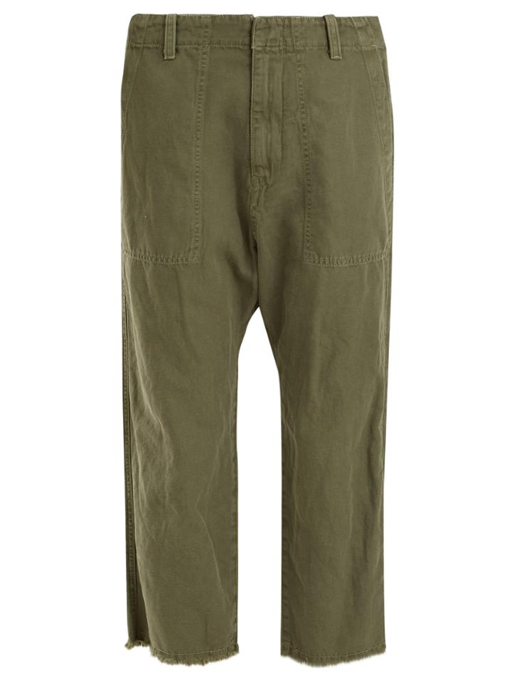 Nili Lotan Luna Mid-rise Cropped Cotton-blend Trousers