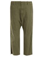 Nili Lotan Luna Mid-rise Cropped Cotton-blend Trousers