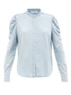 Frame - Frankie Cotton-blend Chambray Shirt - Womens - Light Denim