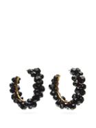 Matchesfashion.com Simone Rocha - Wiggle Beaded Hoop Earrings - Womens - Black