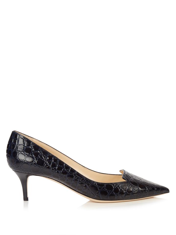 Jimmy Choo Allure 50mm Crocodile-effect Leather Pumps