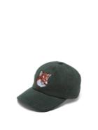 Maison Kitsuné Fox-embroidered Fleece Baseball-cap